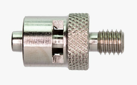 A1333 Male Luer Lock, M5 x 0.8 male thread, knurled